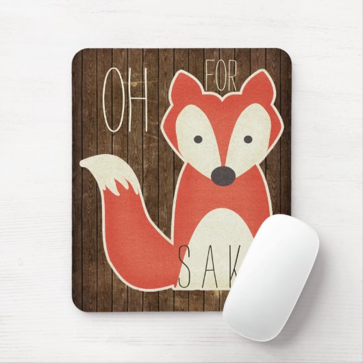 Oh für Fox-Grund-Holz-Effekt Mousepad (Mit Mouse)