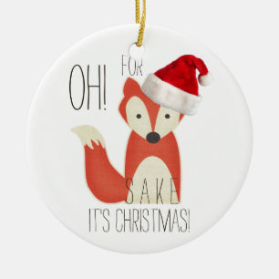 Oh für Fox-Grund ist es Weihnachten! Keramik Ornament