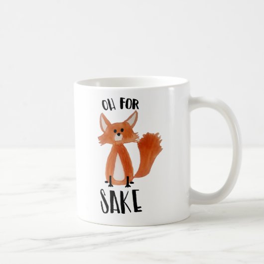 "Oh für Fox-Grund! "Tasse mit Fox-Illustration Kaffeetasse (Rechts)