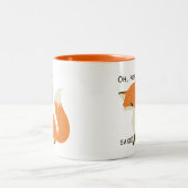 Oh, für Fox-Grund Zweifarbige Tasse (Mittel)