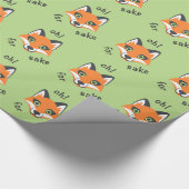Oh! Für Fox-Grundphrase Emoji Cartoon Geschenkpapier (Ecke)