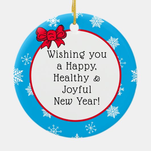 Oh für Fox Sake, 2020, Funny Happy New Year Keramik Ornament (Hinten)