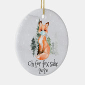 OH für Fox Sake 2020 Gesichtsmaske Weihnachtsgesch Keramik Ornament (Rechts)