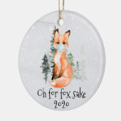 OH für Fox Sake 2020 Gesichtsmaske Weihnachtsgesch Keramik Ornament (Links)