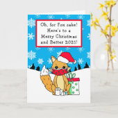 Oh für Fox Sake, 2020, Weihnachten Karte (Gelbe Blume)