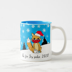 Oh für Fox Sake, 2020, Weihnachten Zweifarbige Tasse