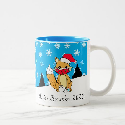 Oh für Fox Sake, 2020, Weihnachten Zweifarbige Tasse (Rechts)