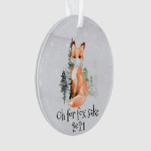 OH für Fox Sake 2021 Gesichtsmaske Weihnachten Ornament (Vorderseite)