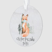 OH für Fox Sake 2021 Gesichtsmaske Weihnachten Ornament (Vorderseite)