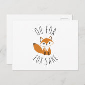 Oh für Fox Sake Ankündigungspostkarte (Vorne/Hinten)