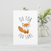 Oh für Fox Sake Feiertagskarte (Stehend Vorderseite)
