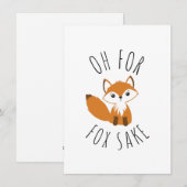 Oh für Fox Sake Feiertagskarte (Vorne/Hinten)