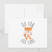 Oh für Fox Sake Feiertagspostkarte (Vorne/Hinten)