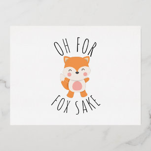 Oh für Fox Sake Folien Feiertagspostkarte