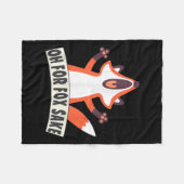 Oh für Fox Sake Funny Fox Lover Joke Quotes Fleecedecke (Vorderseite (Horizontal))