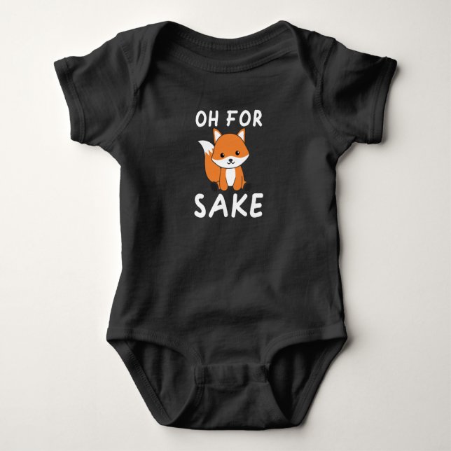 Oh für Fox Sake Funny Foxes Puff Baby Strampler (Vorderseite)