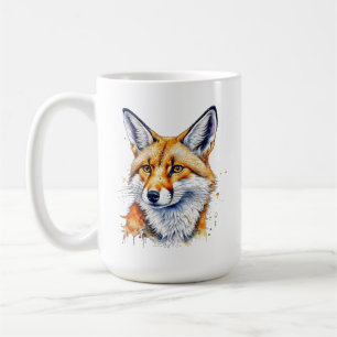 Oh, für Fox Sake! Funny Watercolor Fox Zitat Kaffeetasse