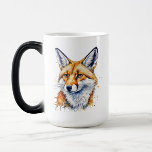 Oh, für Fox Sake! Funny Watercolor Fox Zitat Verwandlungstasse