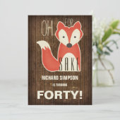 Oh, für Fox Sake Geburtstagsparty Einladung (Stehend Vorderseite)