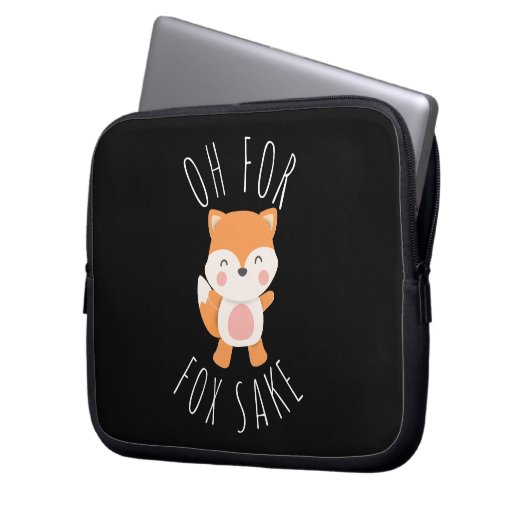 Oh für Fox Sake Laptopschutzhülle (Vorderseite Links)