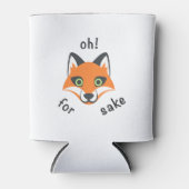Oh! Für Fox Sake Phrase Emoji Cartoon Dosenkühler (Vorderseite)