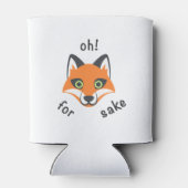 Oh! Für Fox Sake Phrase Emoji Cartoon Dosenkühler (Rückseite)