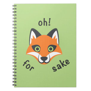 Oh! Für Fox Sake Phrase Emoji Cartoon Notizblock