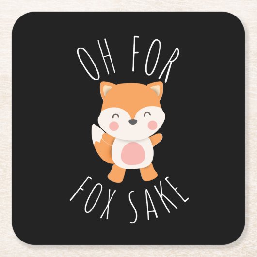 Oh für Fox Sake Rechteckiger Pappuntersetzer (Vorderseite)