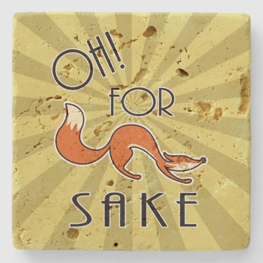 Oh für Fox Sake Stone Untersetzer (Vorderseite)