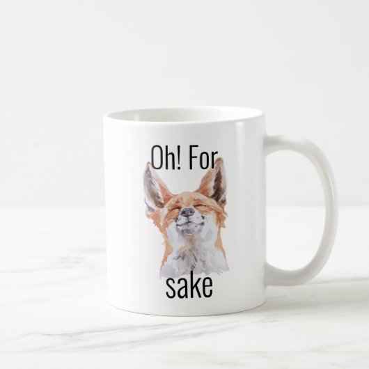 Oh für Fox Sake Tasse Niedlich Fox Wasserfarbe (Rechts)