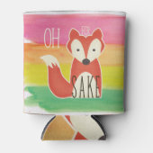 Oh für Fox Sake Wasserfarben Streifen Dosenkühler (Vorderseite)