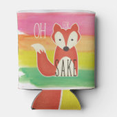 Oh für Fox Sake Wasserfarben Streifen Dosenkühler (Rückseite)