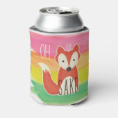 Oh für Fox Sake Wasserfarben Streifen Dosenkühler (Kanne Rückseite)
