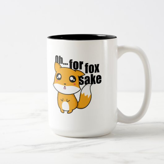 Oh.. Für Fox Sake Zweifarbige Tasse (Rechts)