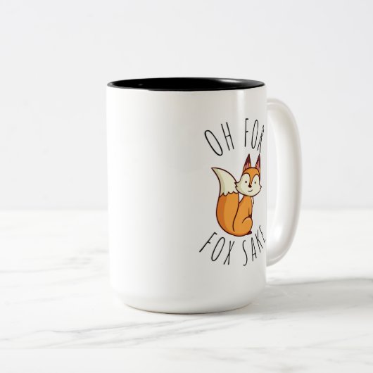 Oh für Fox Sake Zweifarbige Tasse (VorderseiteRechts)