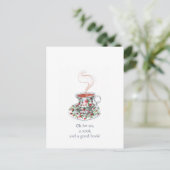 Oh für Tee, ein Buch und ein gutes Buch! - Teeslog Postkarte (Stehend Vorderseite)