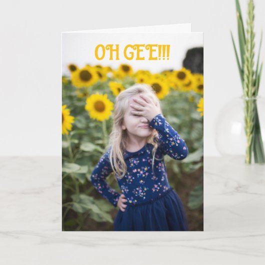 OH GEE - BELATED BIRTHDAY CARD DANKESKARTE (Vorderseite)