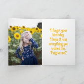 OH GEE - BELATED BIRTHDAY CARD DANKESKARTE (Innenseite)