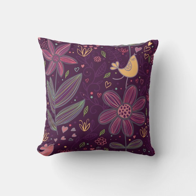 Oh gelber Piepmatz Kissen (Vorderseite)