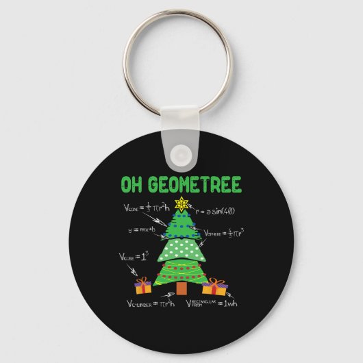 Oh Geometree Geometry Math Science Lehrer Christm Schlüsselanhänger (Vorderseite)