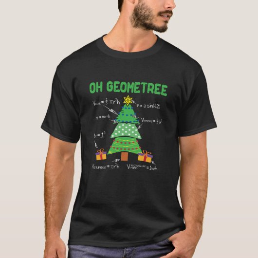 Oh Geometree Geometry Math Science Lehrer Christm T-Shirt (Vorderseite)