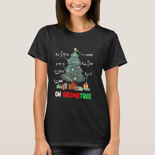 Oh Geometree Geometry Math Science Lehrer Christm T-Shirt (Vorderseite)