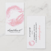 Oh gerade Kuss 311 es! Weiche pfirsichfarbene Visitenkarte (Vorne/Hinten)