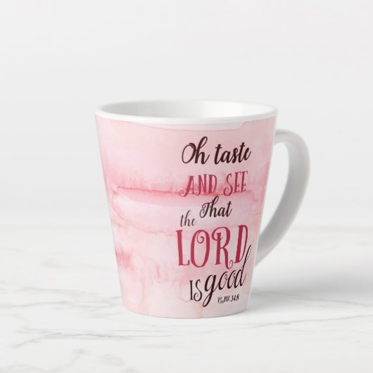 Oh Geschmack und sehen, dass der Herr ist gut Psal Milchtasse (Rechte Ecke)