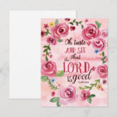 Oh Geschmack und sehen, dass der Herr ist gut Psal Postkarte (Vorne/Hinten)