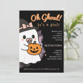 Oh Ghoul Baby Shower Einladung (Stehend Vorderseite)