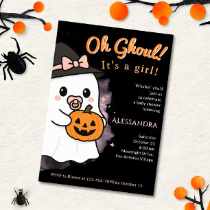 Oh Ghoul Baby Shower Einladung