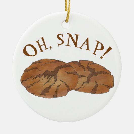 Oh (Ginger) Snap Amish PA Niederländische Gingerna Keramik Ornament (Vorne)