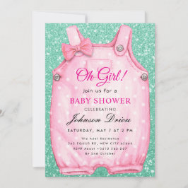 Oh Girl Baby Shower – Children’s Clothing Theme Einladung