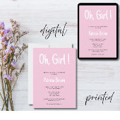 Oh Girl Blue Baby Dusche Einladung